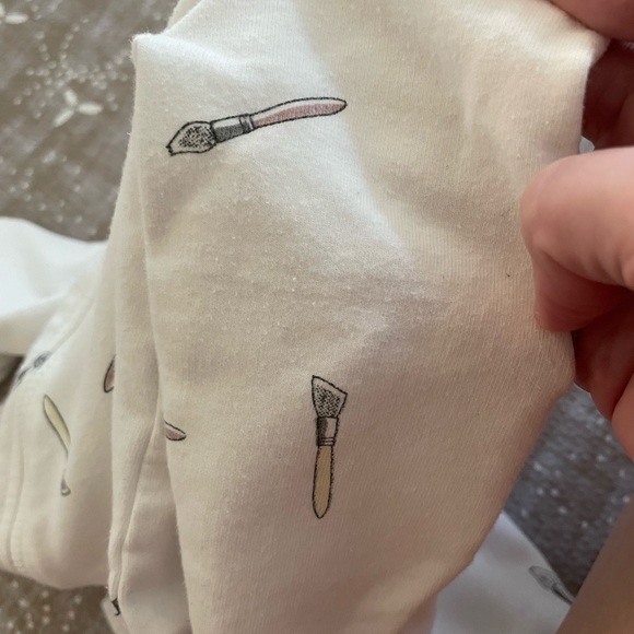 Miles the Label 9 Month Pajamas with Paint Brush Design - Picture 4 of 4